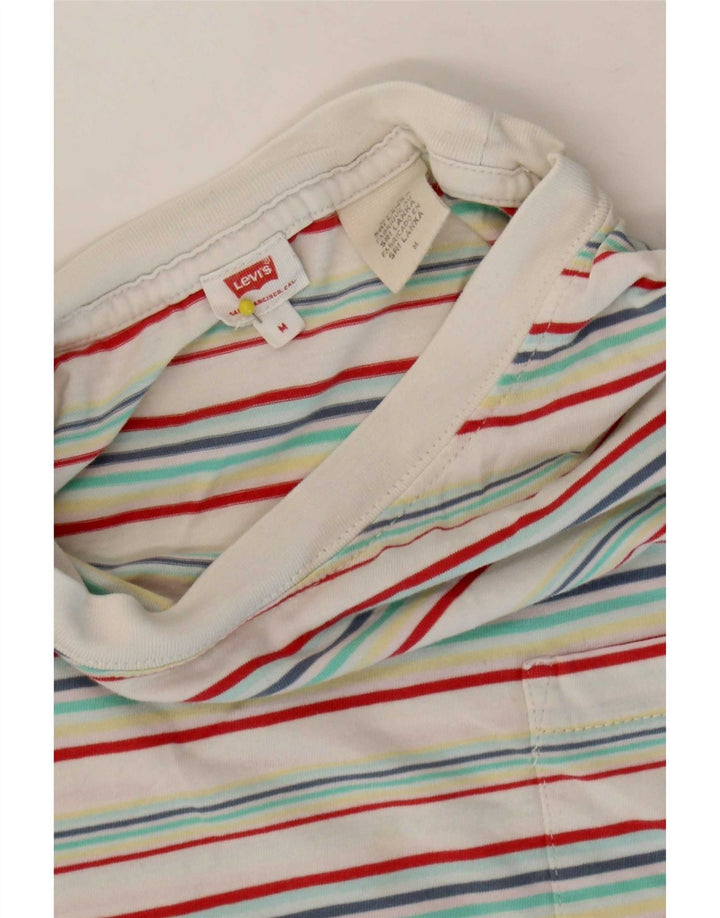 Γυναικείο μπλουζάκι Levi's Crop Top UK 14 μεσαίο πολύχρωμο βαμβακερό ριγέ