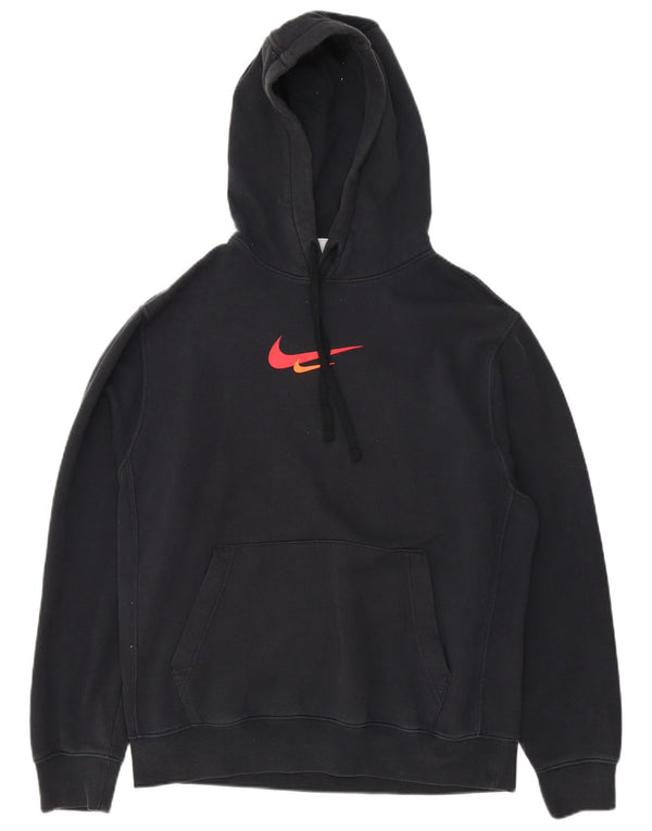 Ανδρικό γραφικό κουκούλα Nike, μεσαίο μαύρο βαμβακερό