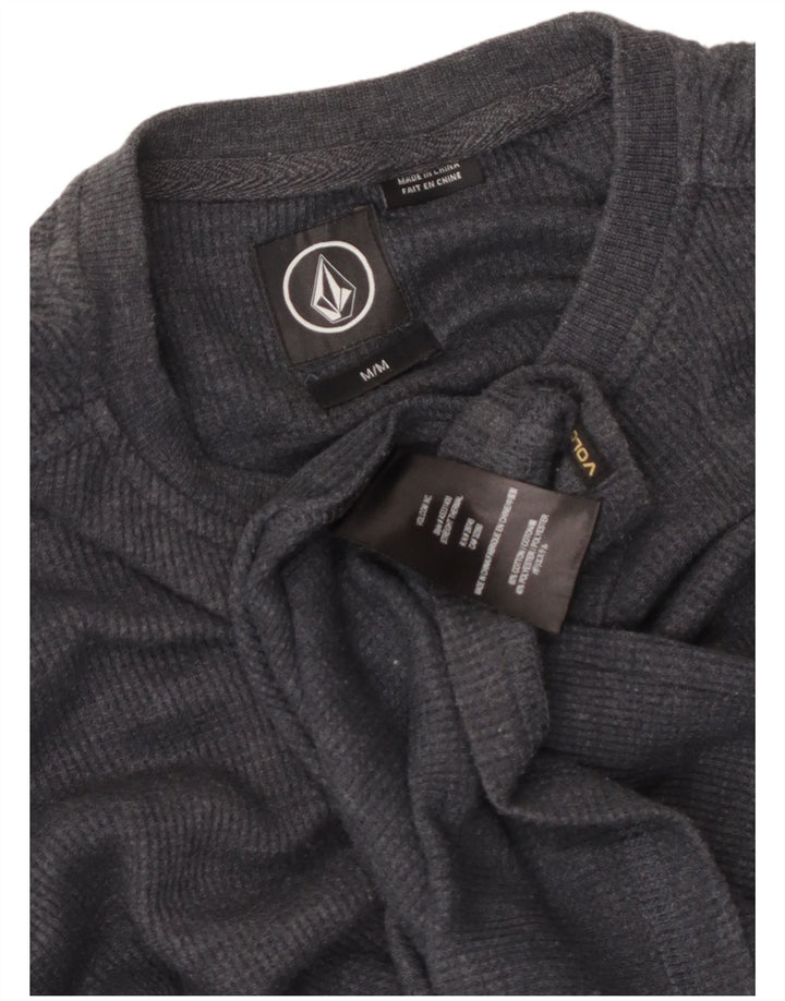 Ανδρικό τοπ Volcom με κανονική εφαρμογή, μακρυμάνικο, μεσαίο γκρι βαμβακερό