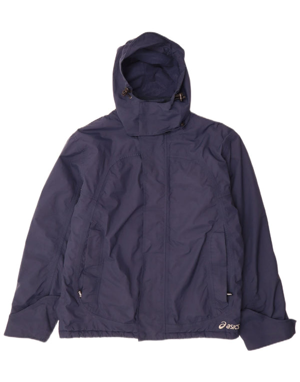 Ανδρικό μπουφάν με κουκούλα Asics UK 38 Medium Navy Blue Polyamide