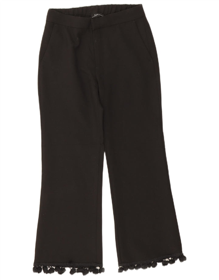 Zara Γυναικείο Bootcut Cropped Παντελόνι XS W24 L24 Μαύρο Πολυεστέρας