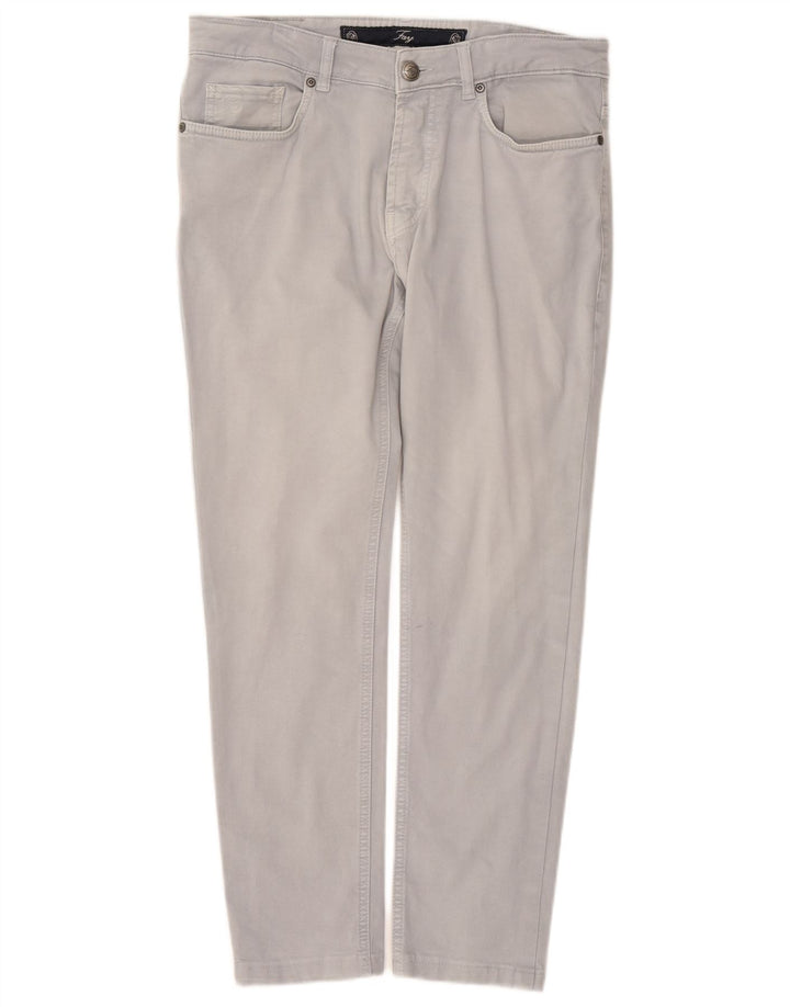 Ανδρικό Slim Casual Παντελόνι FAY W32 L27 Γκρι βαμβακερό