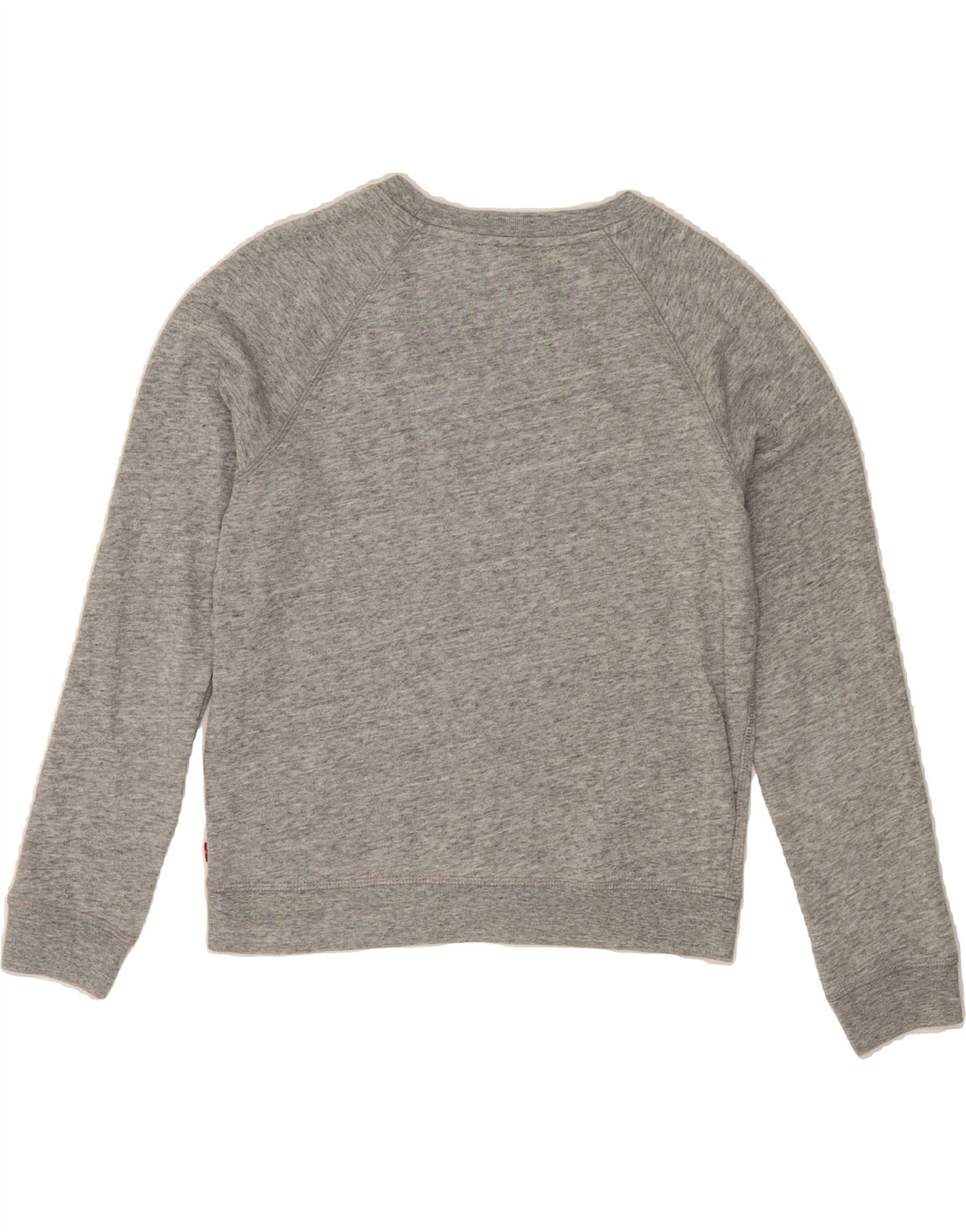 LEVI'S Womens Oversized Graphic Sweatshirt Jumper UK 10 Small Grey Cotton Vintage Levi's and Second-Hand Levi's from Messina Hembry 