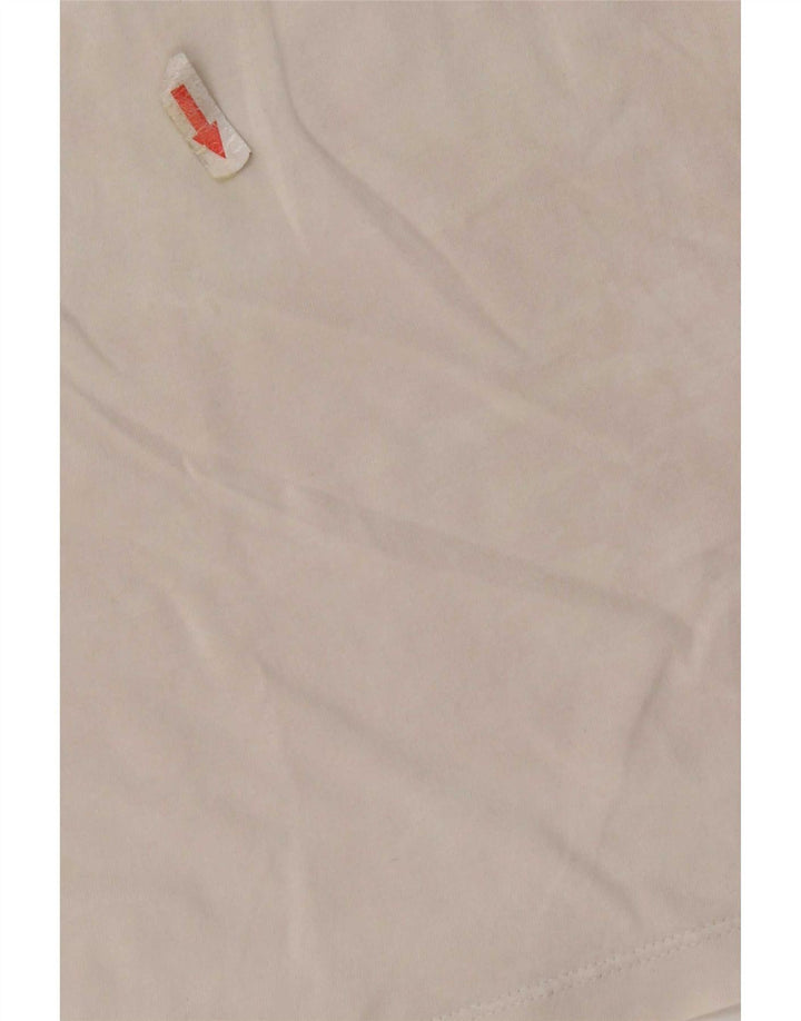 Adidas Γυναικείο T-Shirt Top UK 12 Μεσαίο λευκό βαμβακερό