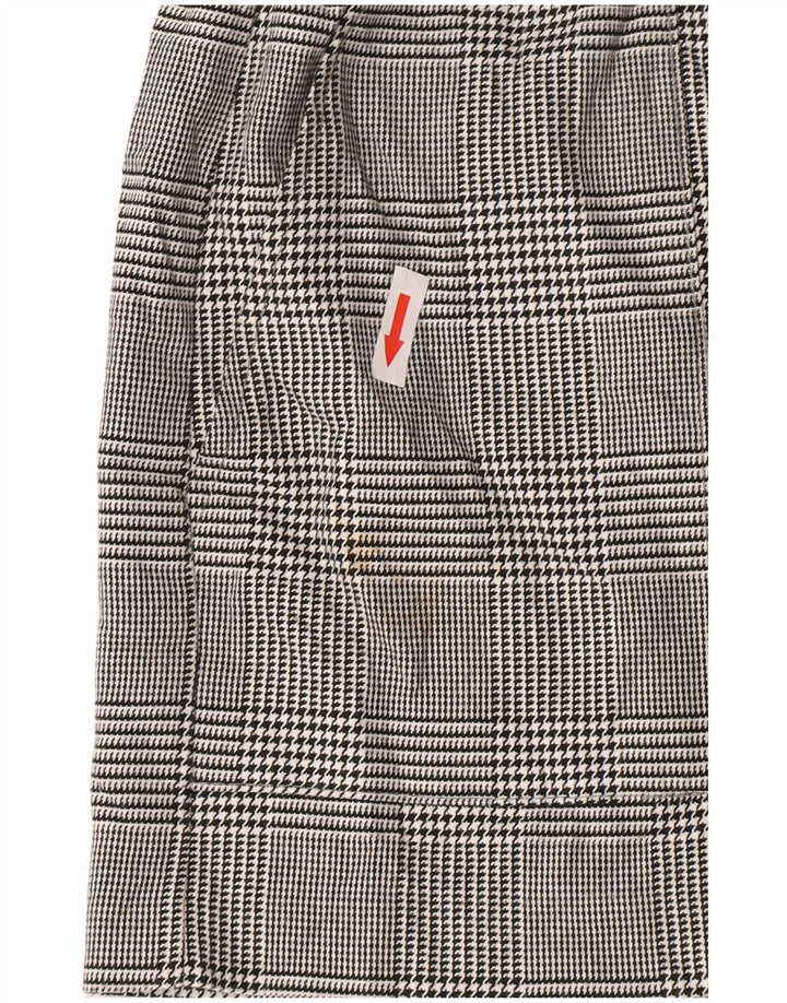 Zara Γυναικείο Ψηλόμεσο Σορτς Chino Μεγάλο W30 Γκρι Πολυεστέρας Houndstooth