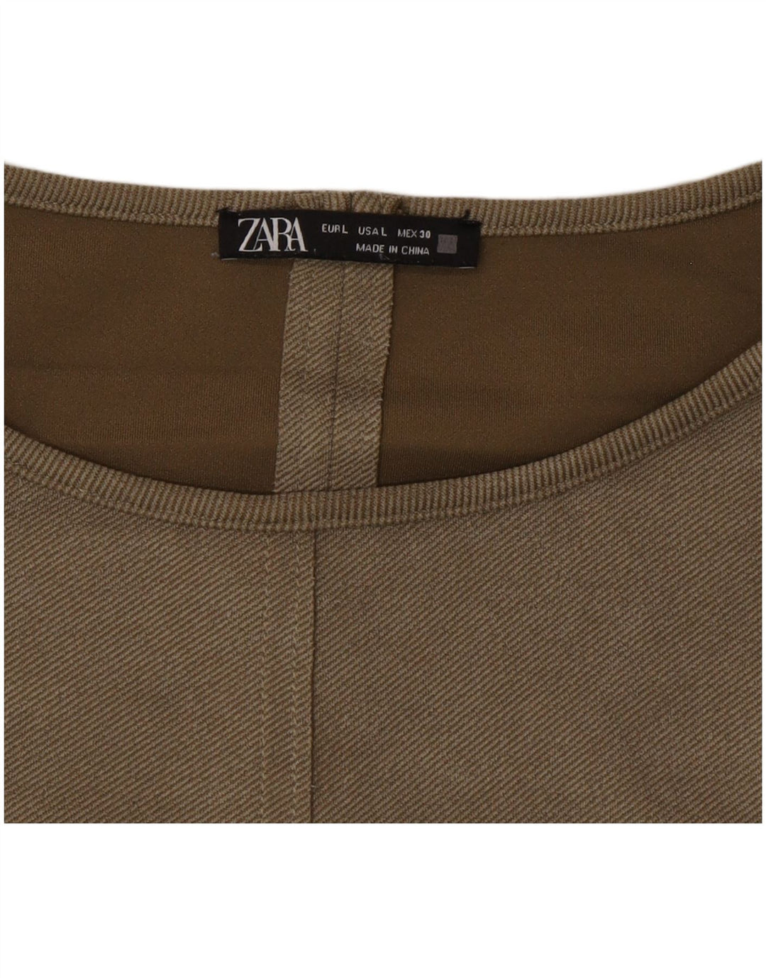 Zara Γυναικείο Φόρεμα Shift UK 16 Large Khaki