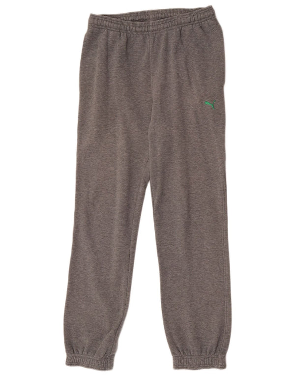 Puma Boys Tracksuit Trousers Joggers 13-14 Years Grey Flecked