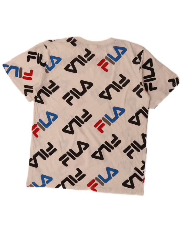 Fila Boys Graphic T-Shirt Top 15-16 Years XL Λευκό βαμβακερό