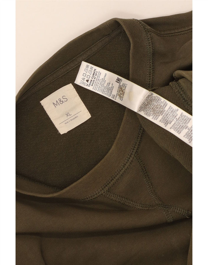 MARKS & SPENCER Ανδρικό Φούτερ Jumper XL Χακί Βαμβακερό