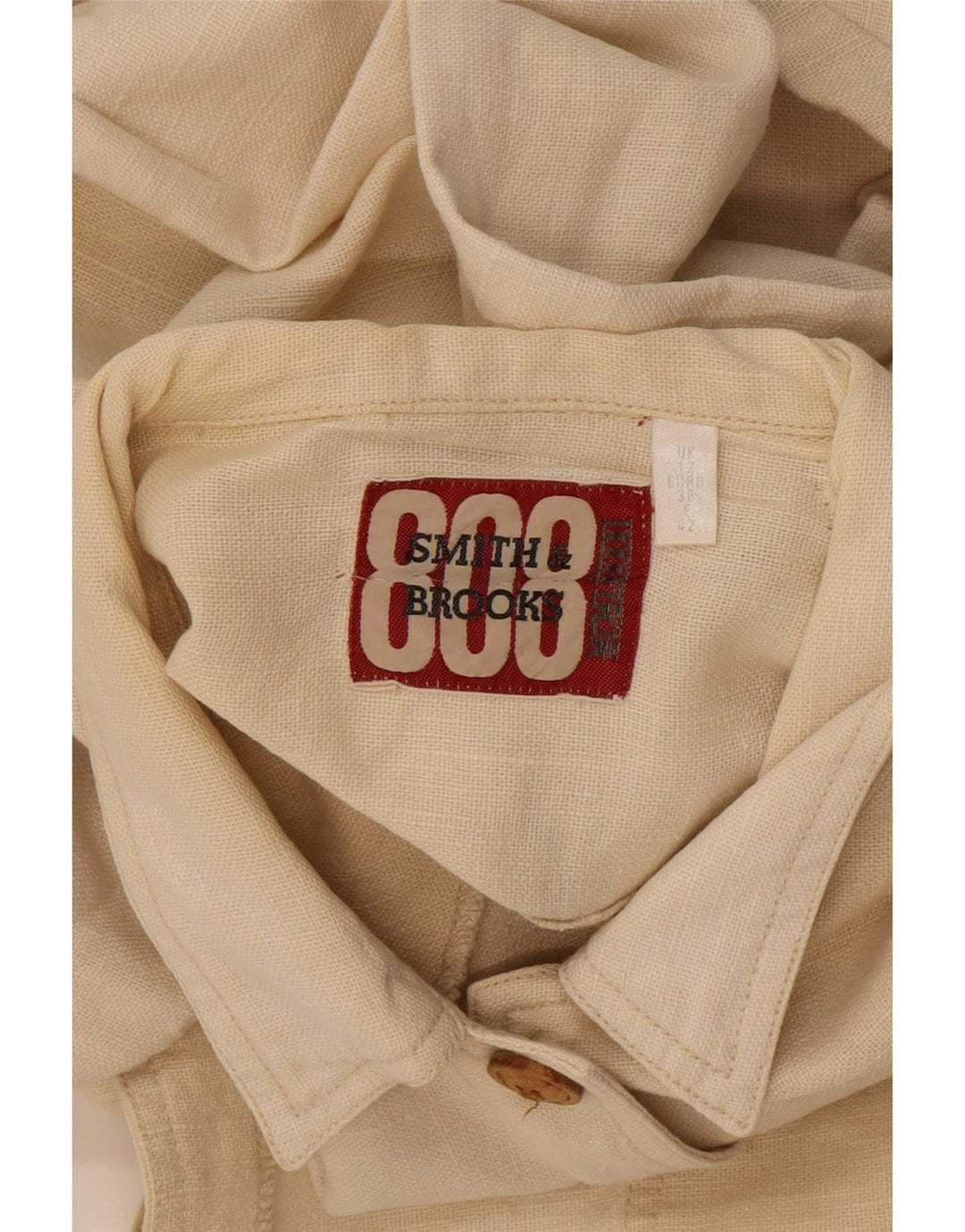 Smith & Brooks Womens Oversized Utility Jacket UK 12 Medium Beige Ramie