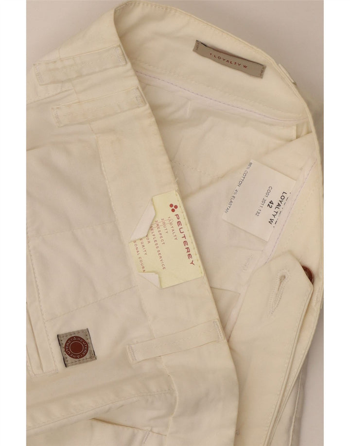 PEUTEREY Γυναικείο Σορτς Chino IT 42 Medium W32 Λευκό βαμβακερό