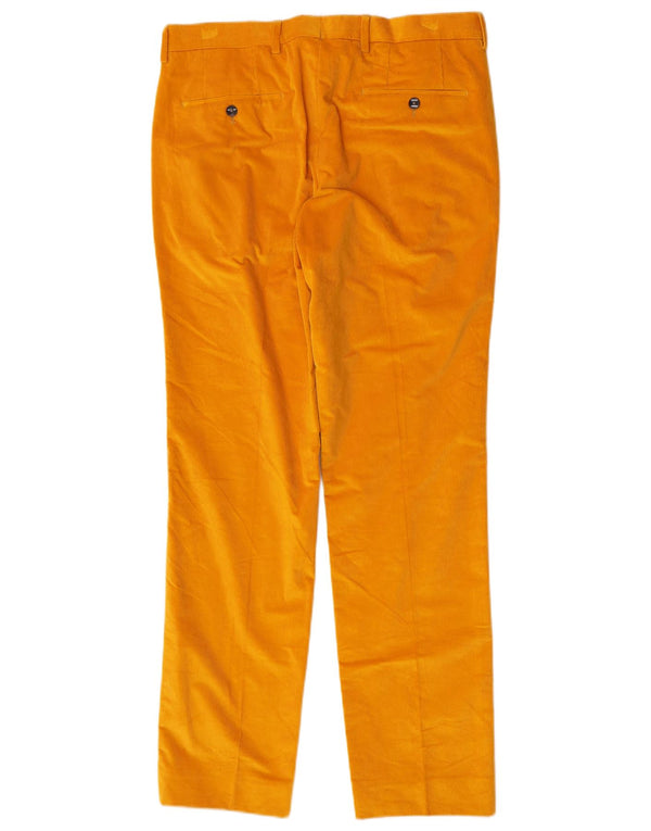 Ανδρικό ίσιο κοτλέ παντελόνι Hugo Boss IT 48 Medium W32 L32 Κίτρινο