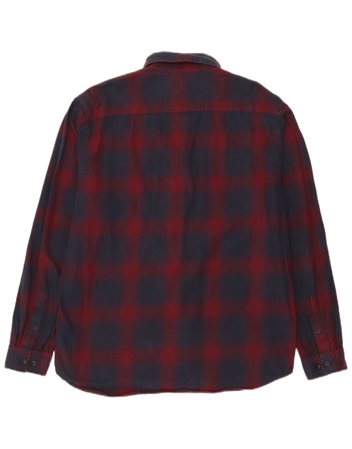 Jack & Jones Ανδρικό πουκάμισο με κανονικό φερμουάρ μεγάλο μπλε καρό βαμβακερό
