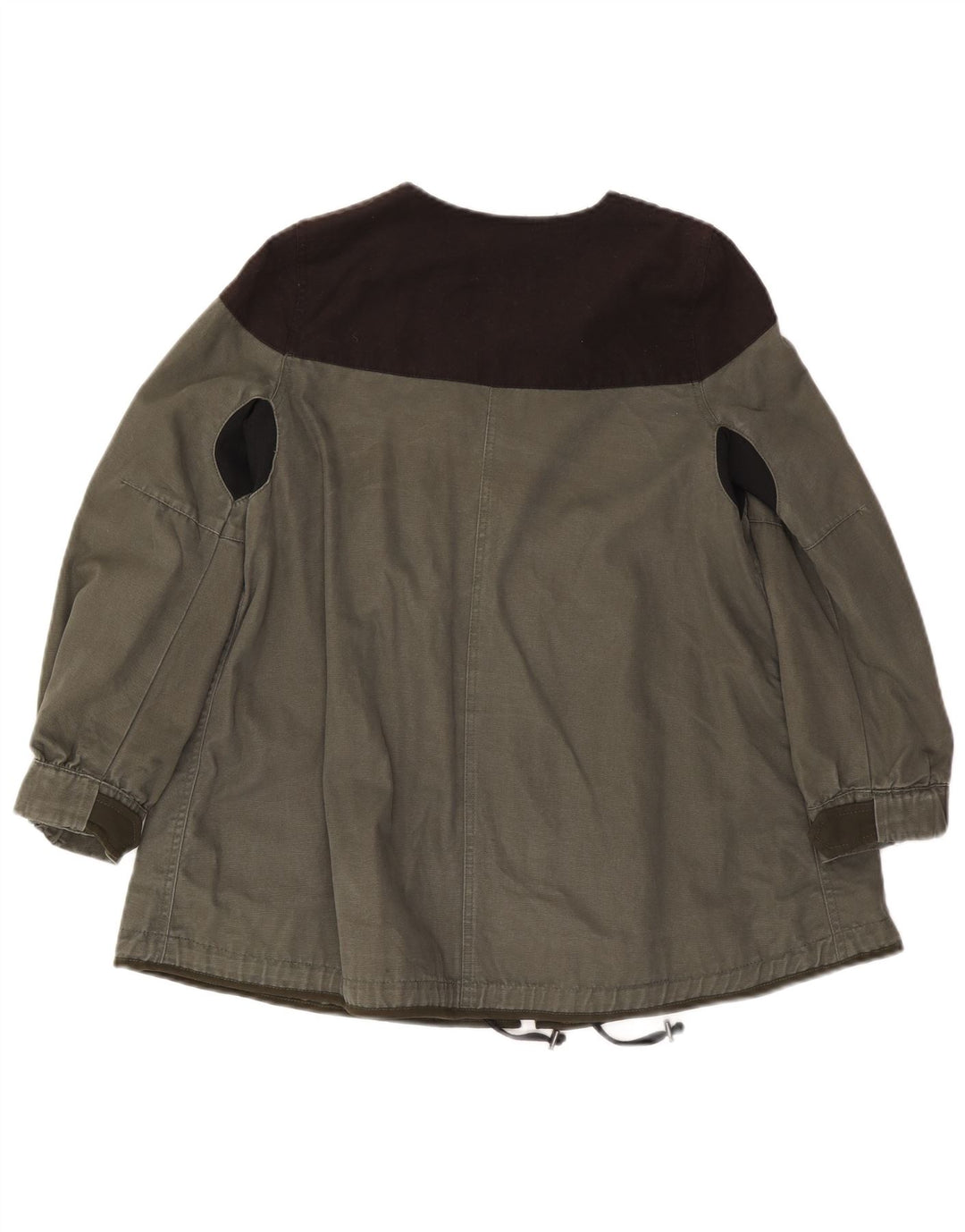Zara Γυναικείο Utility Jacket UK 10 Small Khaki Colorblock Viscose