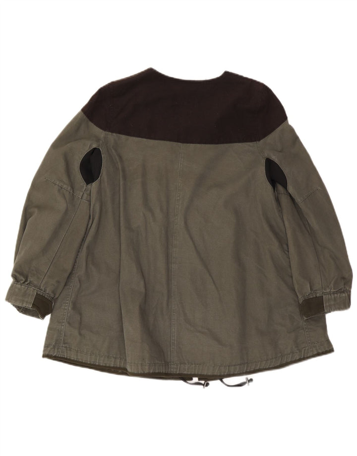 Zara Γυναικείο Utility Jacket UK 10 Small Khaki Colorblock Viscose