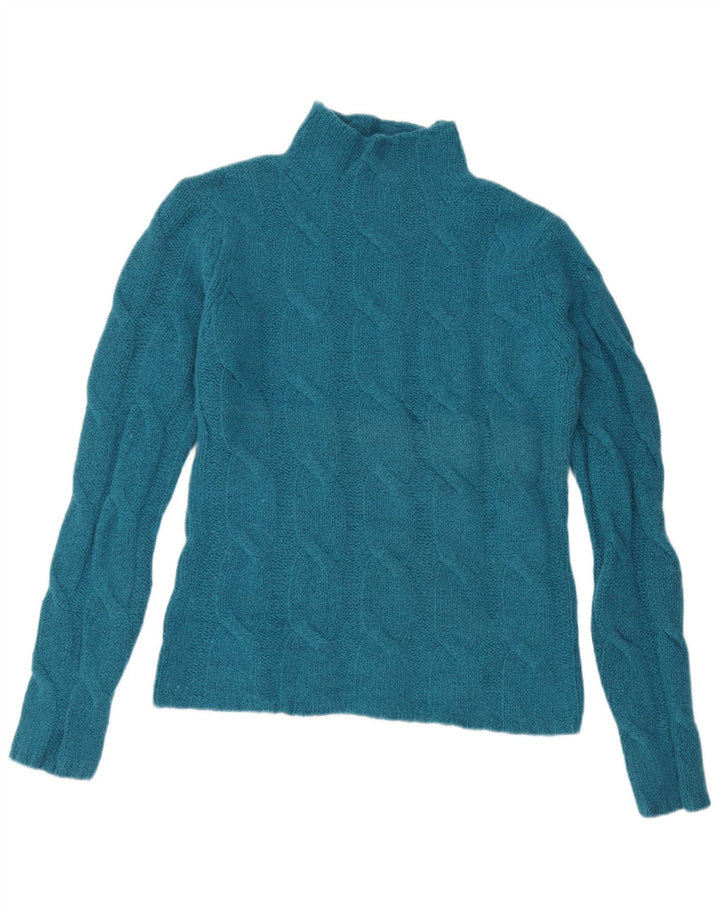 EDDIE BAUER Γυναικείο πουλόβερ με λαιμό χελώνα UK 14 μεσαίο μπλε αρνί