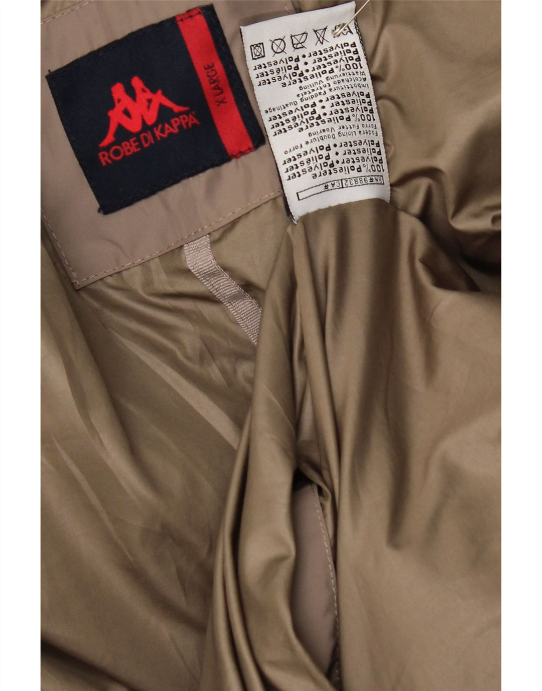 Kappa Ανδρικό μπουφάν με κουκούλα UK 42 XL Beige Polyester