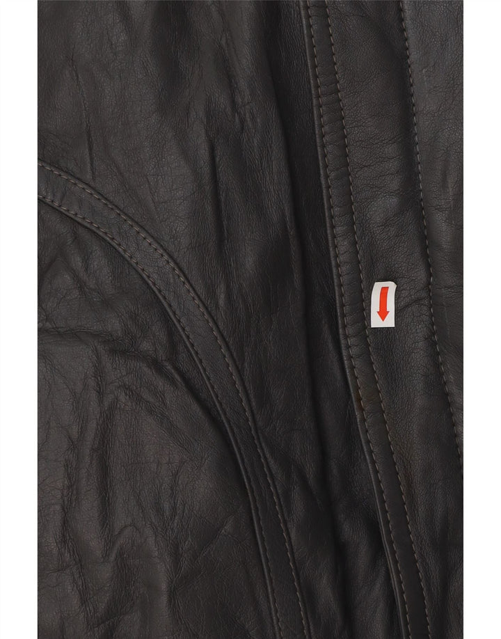 VINTAGE Ανδρικό Δερμάτινο Μπουφάν UK 40 Large Grey Leather