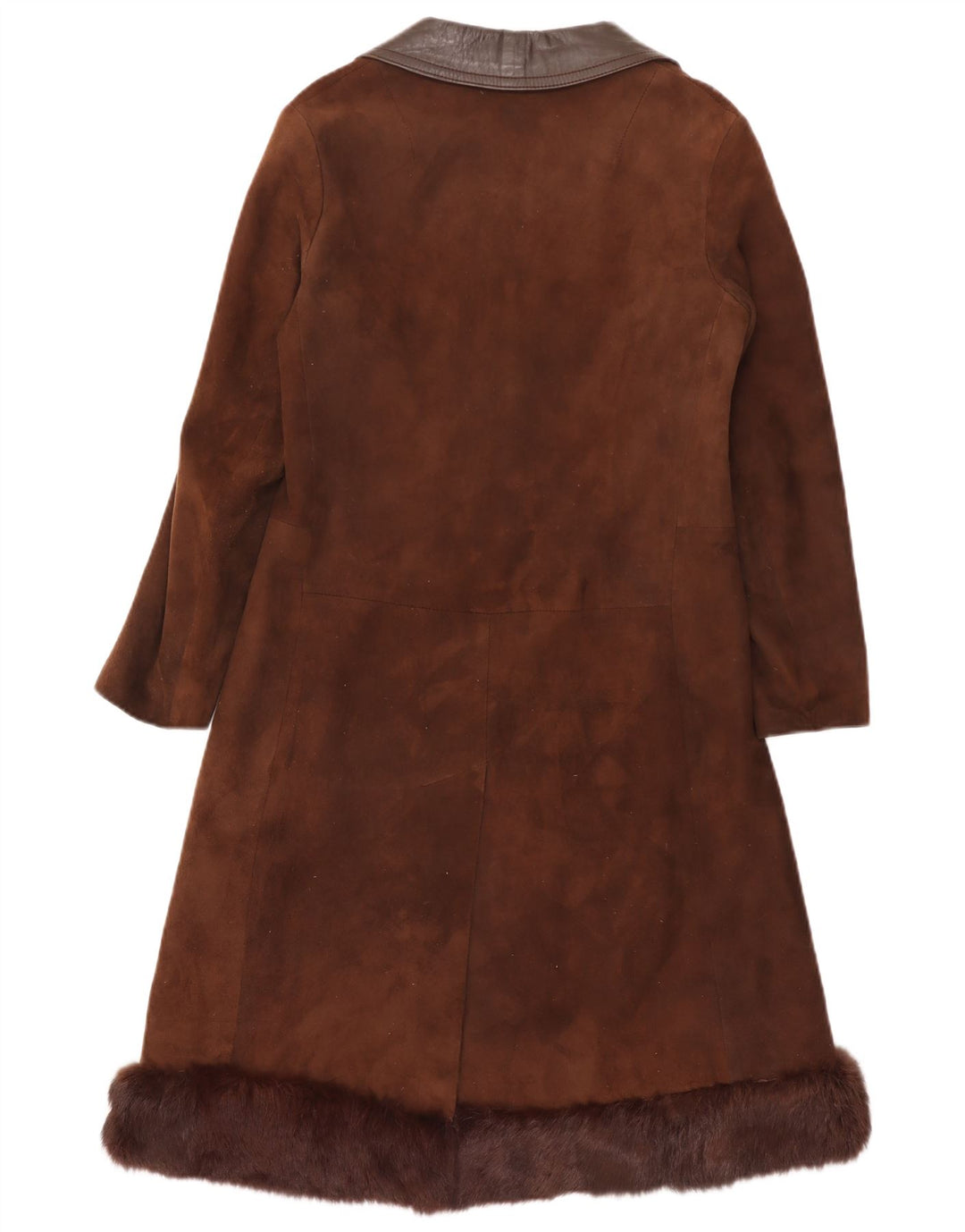 Vintage γυναικείο σουέτ πανωφόρι UK 8 Small Brown