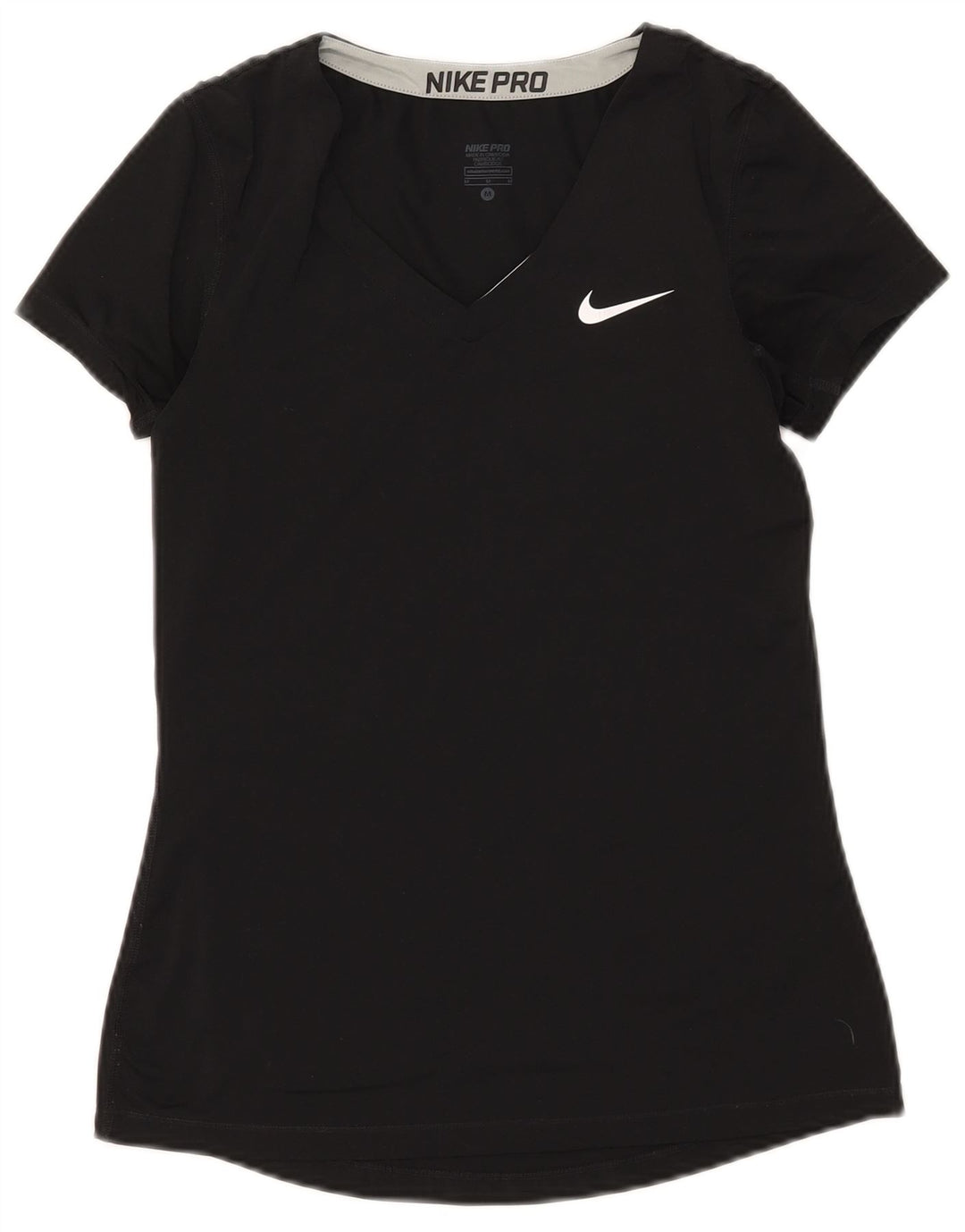 Γυναικείο T-Shirt Nike Dri Fit Top UK 12 Μεσαίο μαύρο πολυεστέρα
