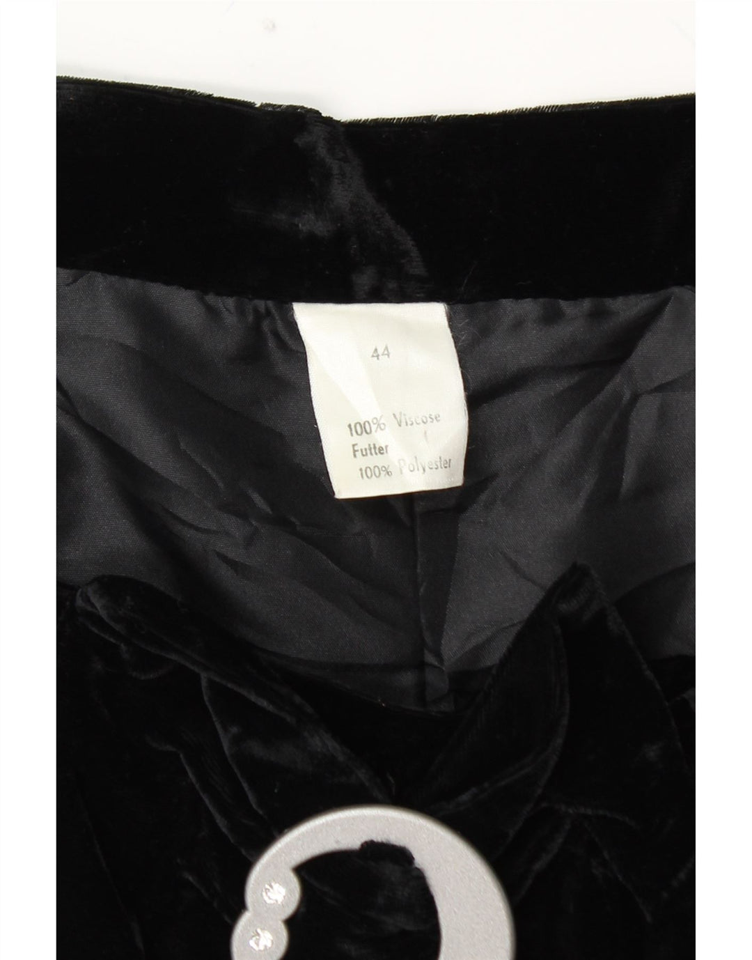 Γυναικεία βελούδινη ψηλόμεση φούστα VINTAGE IT 44 Medium W28 Μαύρη