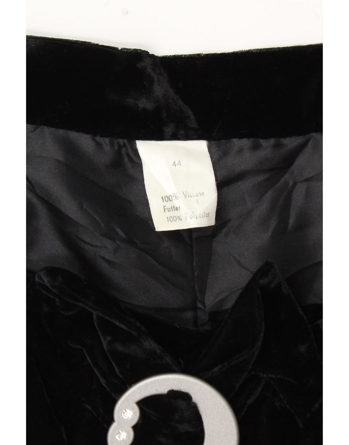 Γυναικεία βελούδινη ψηλόμεση φούστα VINTAGE IT 44 Medium W28 Μαύρη