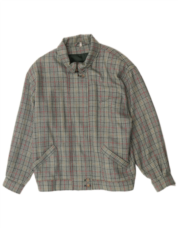 Peter Hahn Γυναικείο Lady H Bomber Jacket UK 12 Medium Green Houndstooth