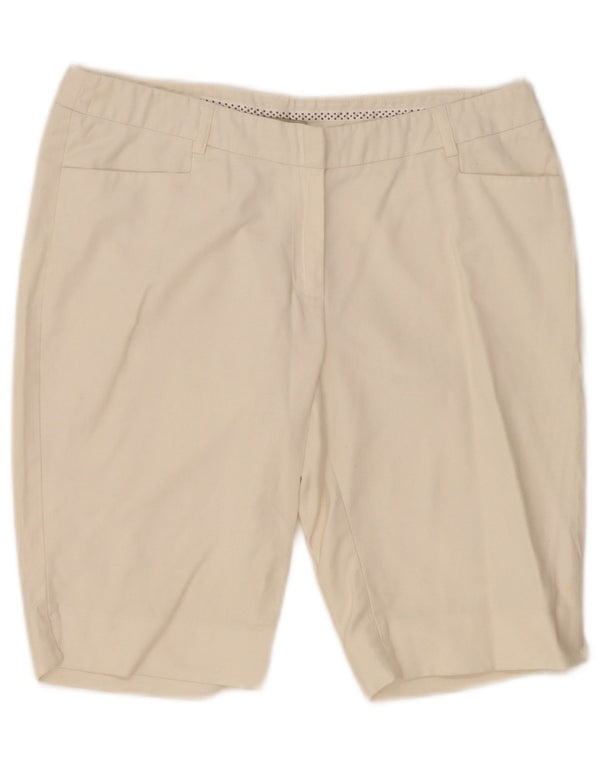 Laura Ashley Γυναικείο βερμούδα US 10 Large W32 Λευκό βαμβακερό