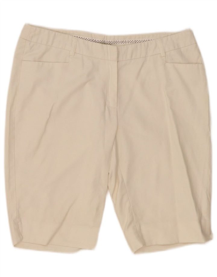 Laura Ashley Γυναικείο βερμούδα US 10 Large W32 Λευκό βαμβακερό