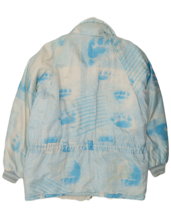Vintage Ανδρικό τζάκετ Windbreaker UK 42 XL Blue Tie Dye Polyamide Retro