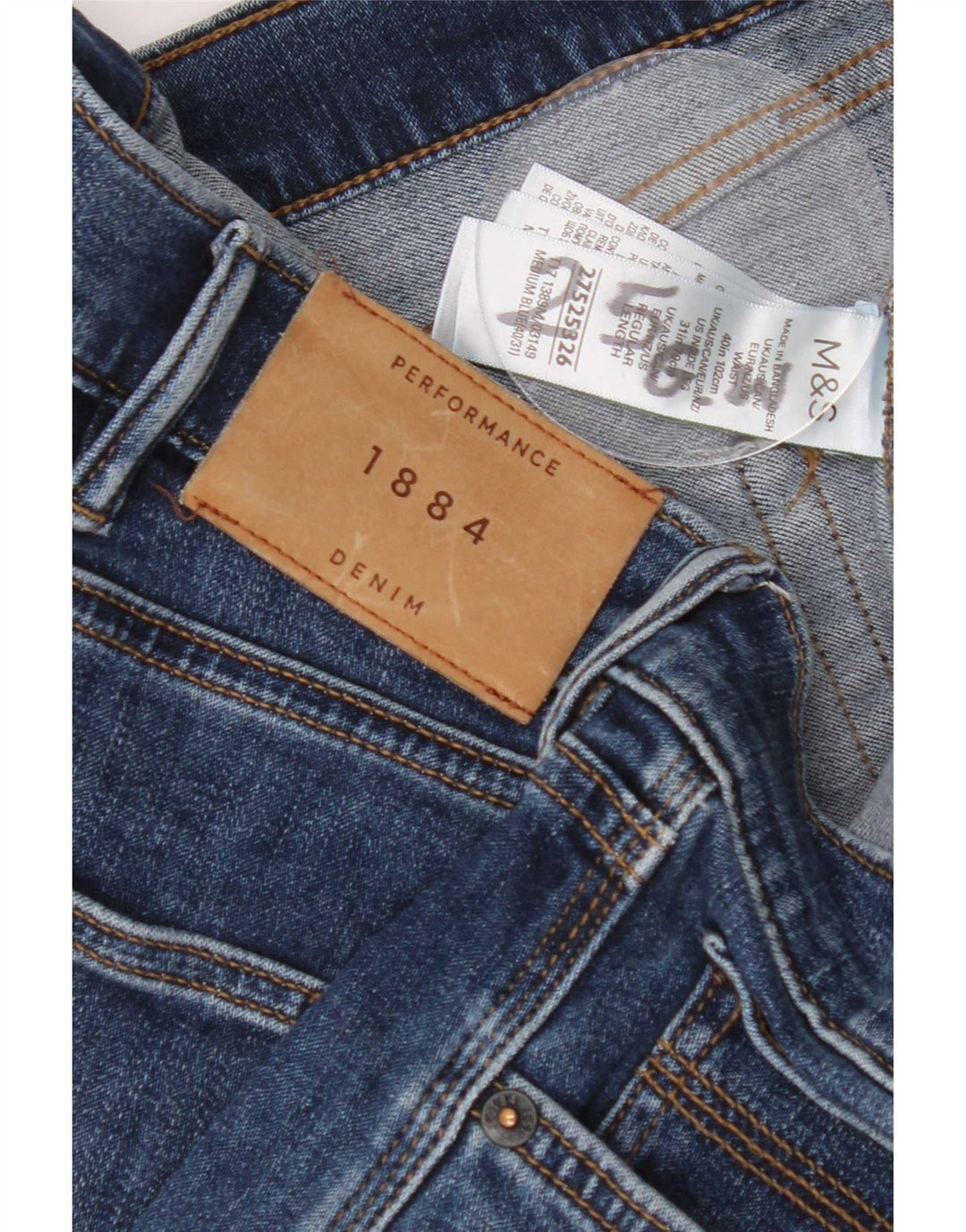 Ανδρικό τζιν ίσιο Marks & Spencer W40 L27 Μπλε βαμβακερό