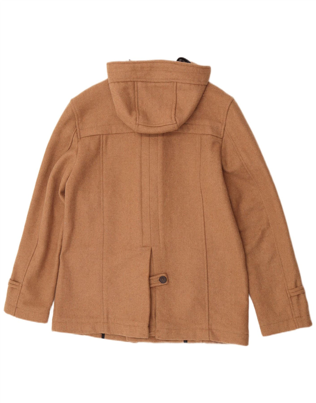Pull & Bear Ανδρικό παλτό Duffle με κουκούλα UK 42 XL Μπεζ πολυεστέρας