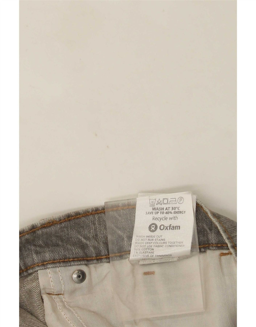 Ανδρικό τζιν ίσιο Marks & Spencer W34 L31 Γκρι βαμβακερό