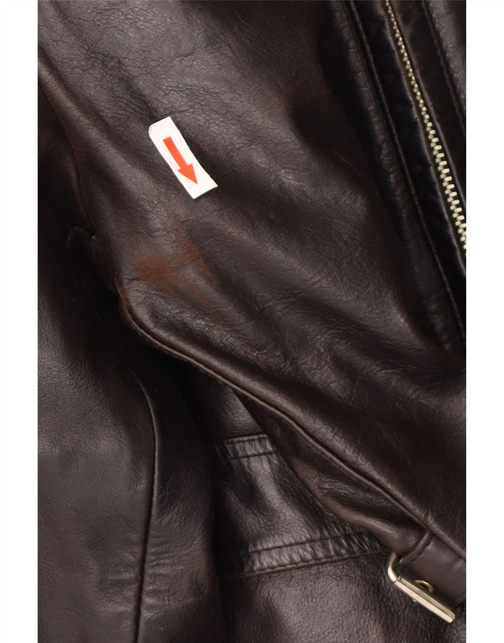 Conbipel Ανδρικό Δερμάτινο Μπουφάν UK 38 Μεσαίο Καφέ Δέρμα