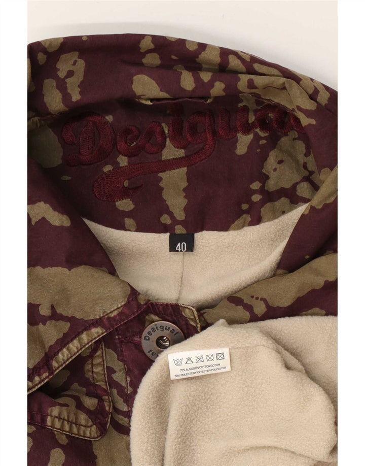Γυναικείο Desigual Abstract Pattern Windbreaker Coat EU 40 Μεσαίο πράσινο βαμβακερό