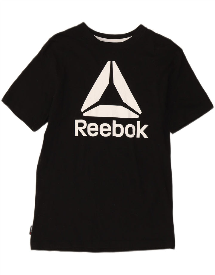 REEBOK Mens Graphic T-Shirt Top Small Black Cotton Vintage Reebok and Second-Hand Reebok from Messina Hembry 
