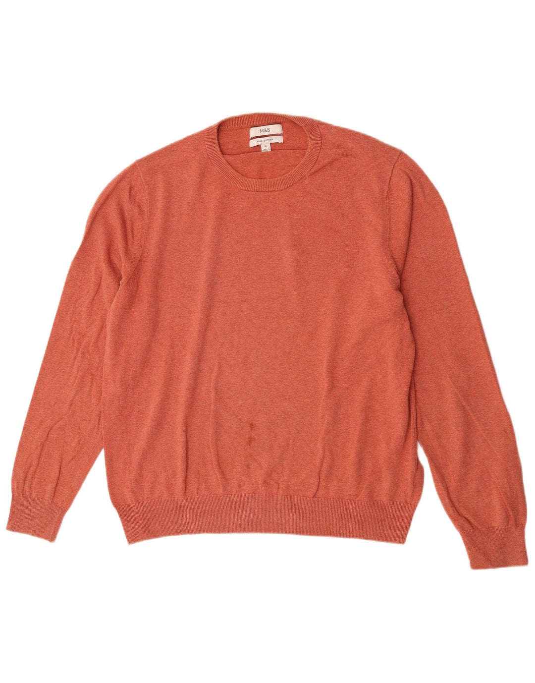 Ανδρικό πουλόβερ Marks & Spencer Crew Neck Jumper XL Πορτοκαλί βαμβακερό