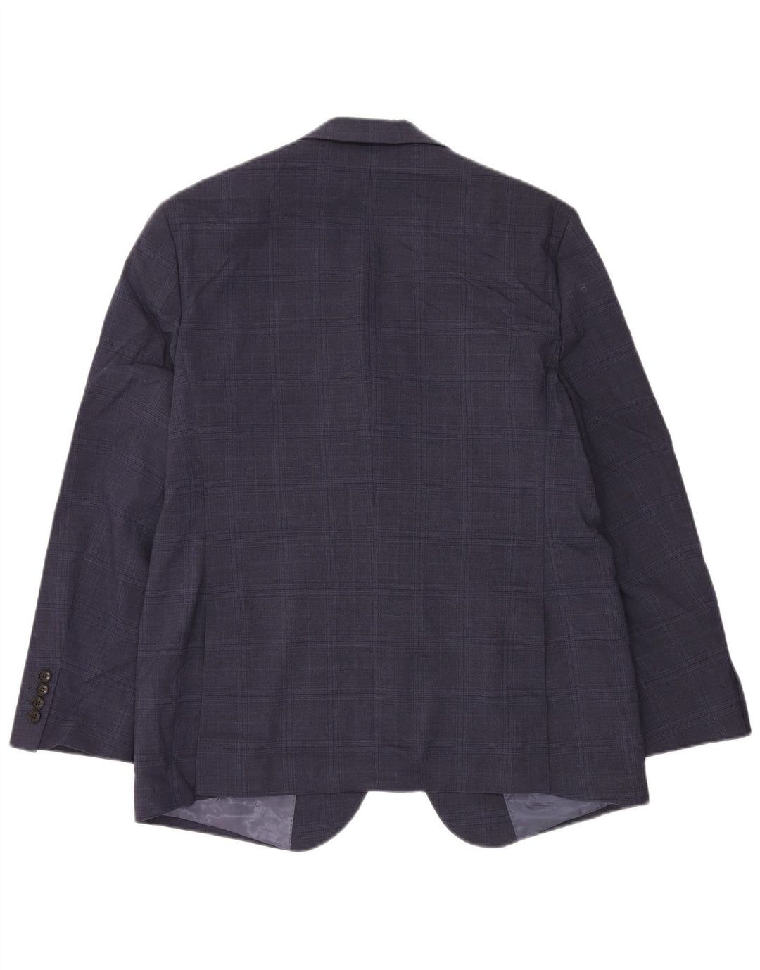 Marks & Spencer Ανδρικό μπουφάν σακάκι με 2 κουμπιά UK 42 XL Navy Blue Check