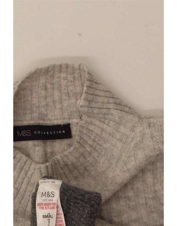 Marks & Spencer Γυναικείο πουλόβερ με λαιμό χελώνα UK 10 Small Grey