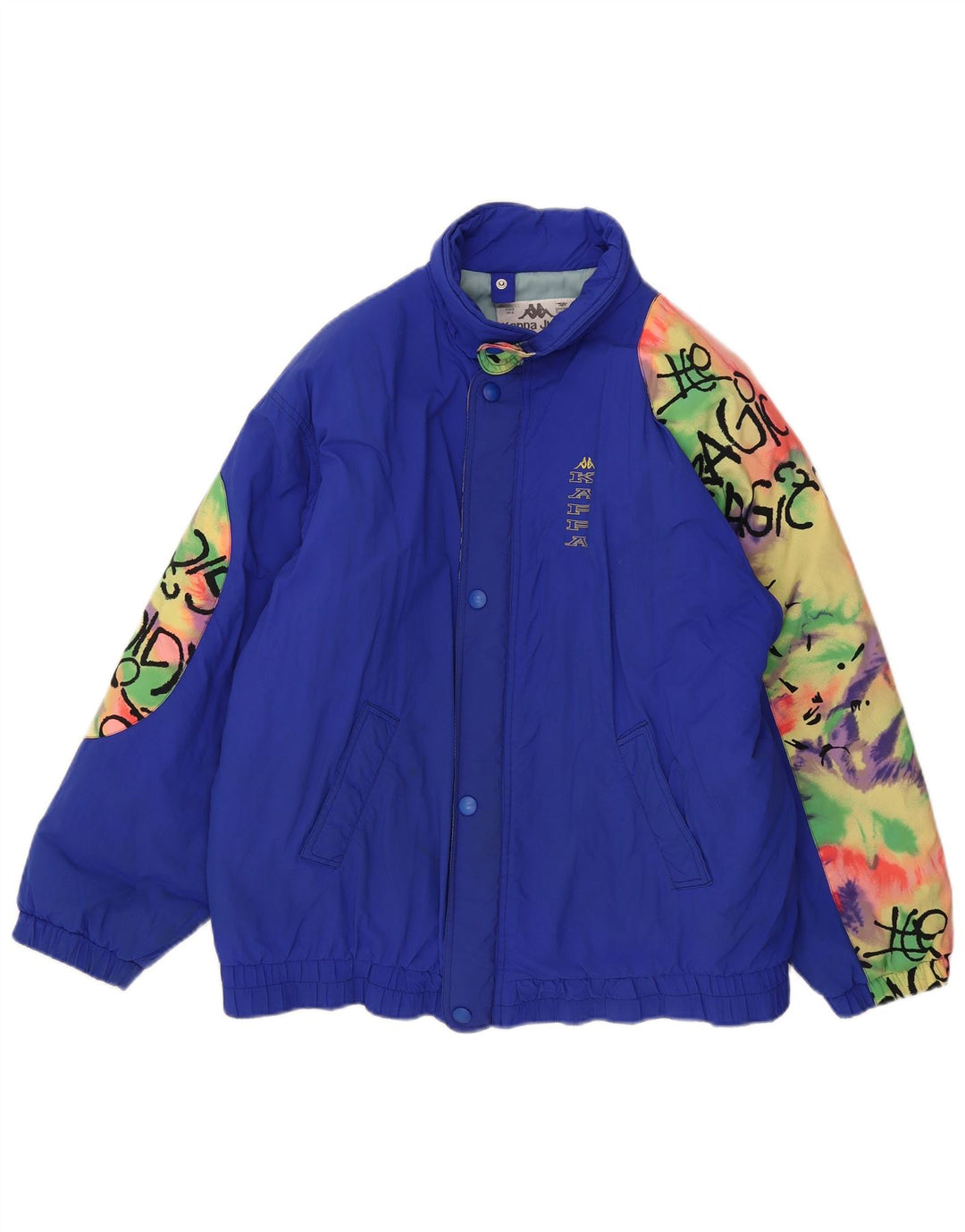 Kappa Boys Graphic Relaxed Fit Jacket Ski 15-16 Years Blue Colourblock