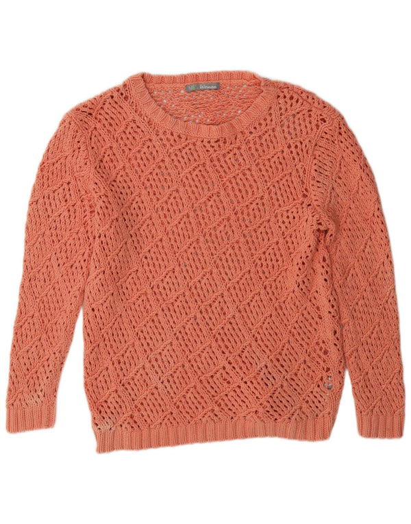 Marks & Spencer Womens See Through Boat Neck Jumper πουλόβερ UK 14 Large Pin