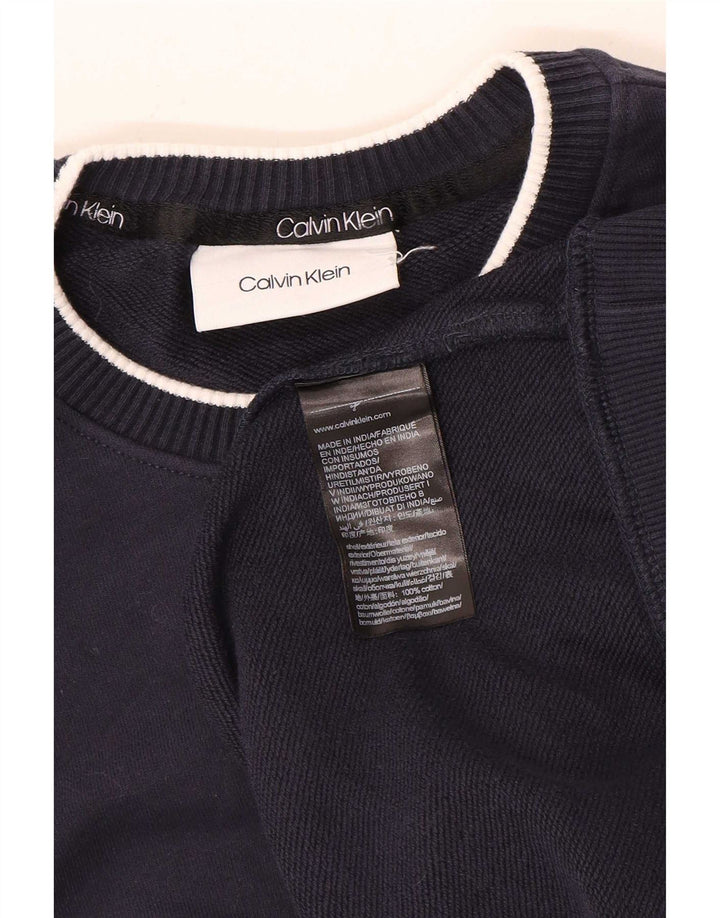 Ανδρικό φούτερ Calvin Klein Jumper Μεσαίο μπλε βαμβακερό