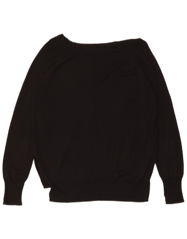 ZARA Γυναικείο πουλόβερ με λαιμόκαυστο UK 14 μεγάλο μαύρο συνθετικό