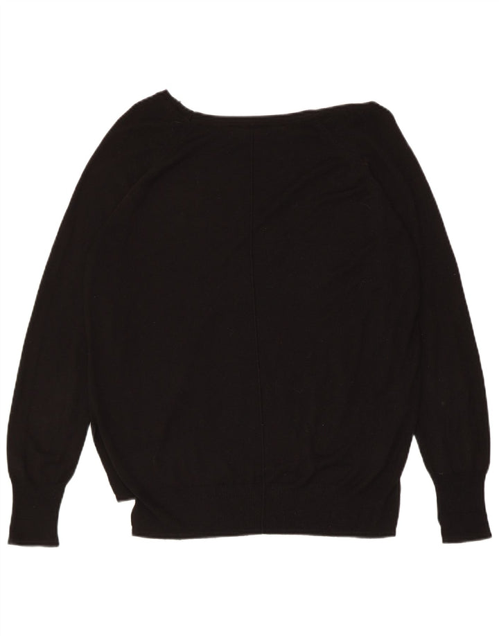 ZARA Γυναικείο πουλόβερ με λαιμόκαυστο UK 14 μεγάλο μαύρο συνθετικό