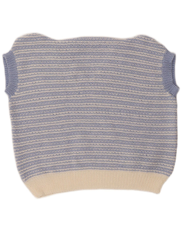 Γυναικείο γιλέκο VINTAGE Tank Top UK 18 XL Μπλε ριγέ