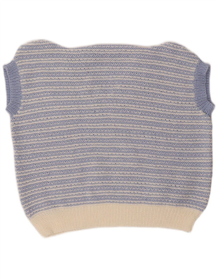 Γυναικείο γιλέκο VINTAGE Tank Top UK 18 XL Μπλε ριγέ