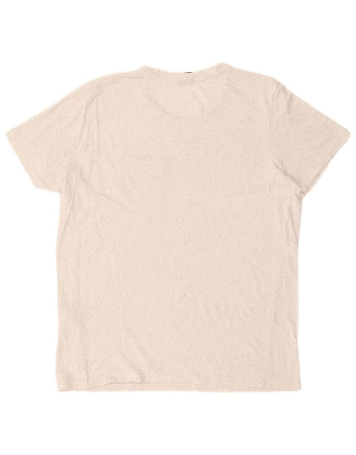 Jack & Jones Ανδρικό T-Shirt Top Large White Flecked Cotton