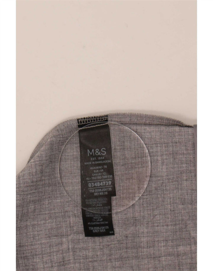 Marks & Spencer Γυναικείο μπουφάν 3/4 με ανοιχτό μπλέιζερ UK 16 μεγάλο γκρι