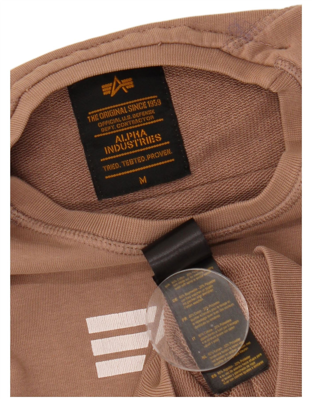 Γυναικείο γραφικό φούτερ ALPHA INDUSTRIES Jumper UK 14 Medium Brown