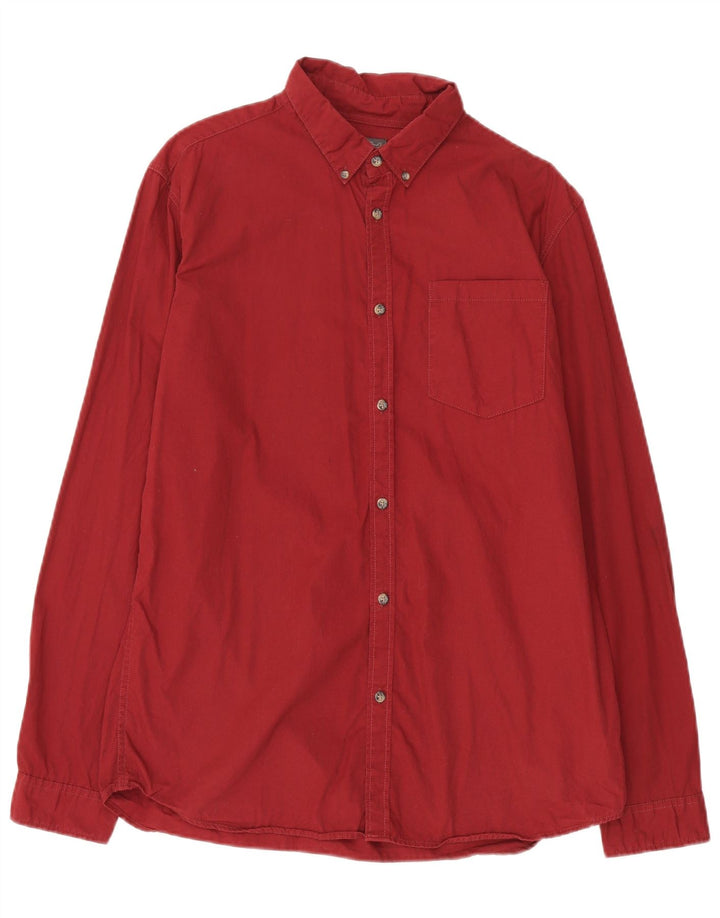 JACK & JONES Ανδρικό πουκάμισο XL Κόκκινο βαμβακερό